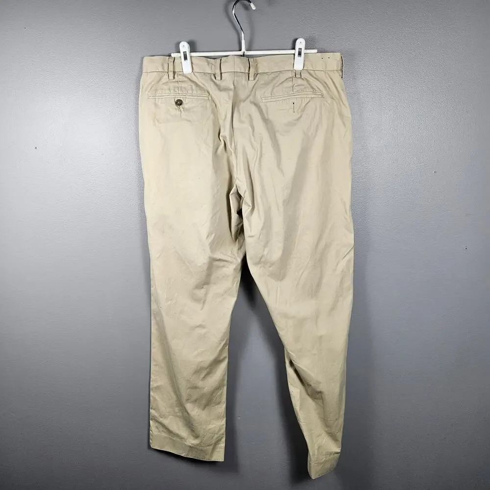 J.Crew Mens Classic Fit Khaki Cotton Chinos‎ Pants 36x30.5 Straight Tag 38x32